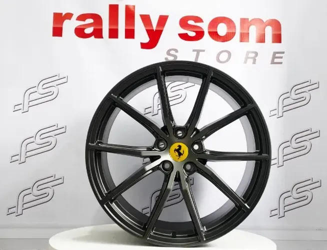 Rodas Ferrari 488 Grafite Brilhante 5x114 - 20x9 e 20x11 Offset 35 e 45 (Nv)