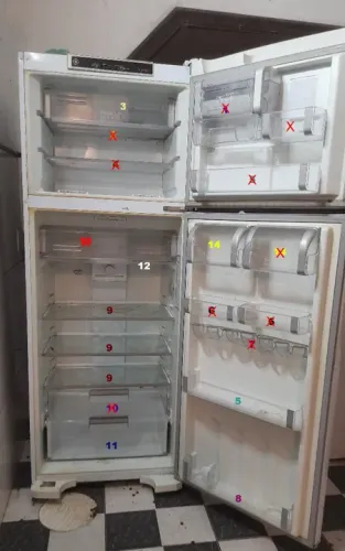 Peças para Geladeira Frost Free GE 700 - Prateleiras e Gavetas - Consulte Disponibilidade