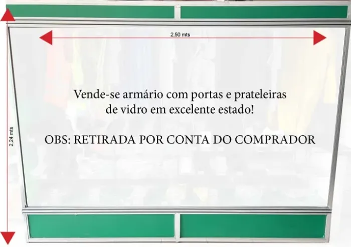 Armário para exposição de mercadorias