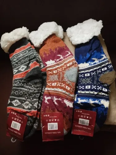 Kit 3 Meias de Inverno de Lã Felpudas e Confortáveis super quentes tamanho unico