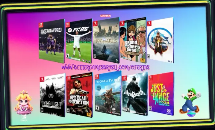 Red Dead 1 FC 25 Mortal Kombat 1 Switch GTA Legado Jogos Just Danc 24 Fifa Batmas Nintendo