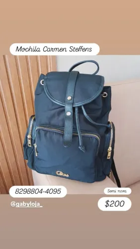 Mochila Preta Carmen Steffens 