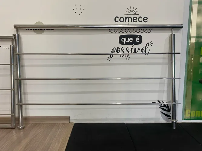 Guarda Corpo Aço Inox- 2,30m Largura x 0,95m Altura