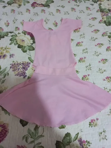 Conjunto de Ballet Infantil Rosa - Body e Saia
