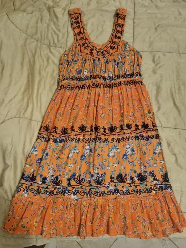 Vestido Indiano Viscose de Seda
