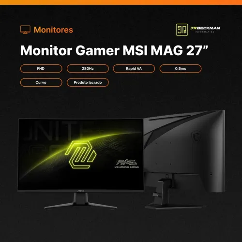 Monitor Gamer MSI 27 280hz NOVO