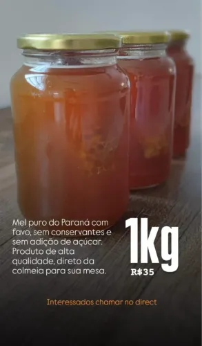 Mel Puro com Favo Fresco 1kg 
