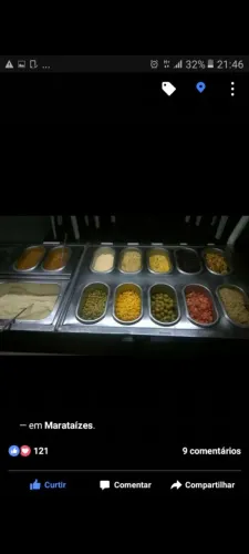 Buffet expositor usado c defeito e sem cubas