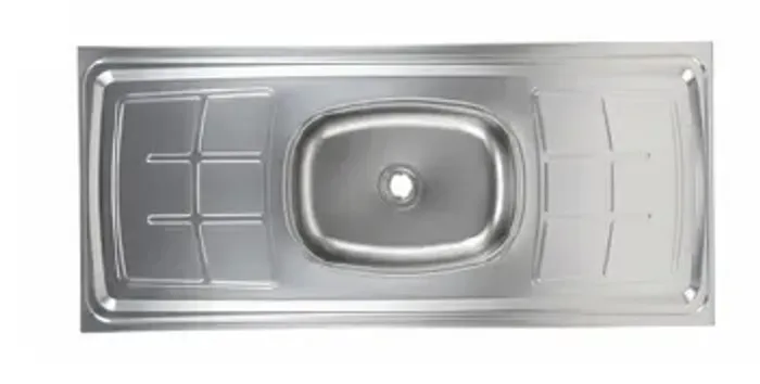 BANCADA DE AÇO INOX COM CUBA/PIA INTEGRADA