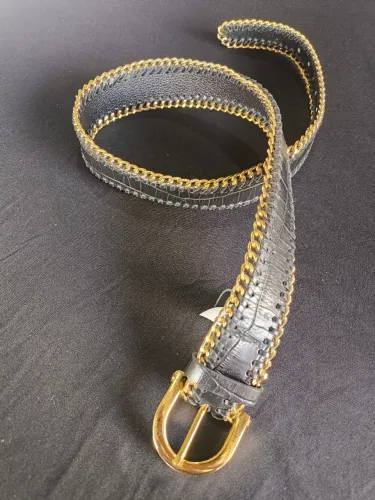 Cinto ( NYBD) preto e dourado feminino 