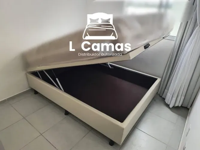 Baú Casal Bege Suede