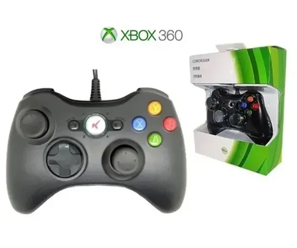 Manete Xbox 360 Com Fio Joystick PC Usb Controle Notebook Gamer