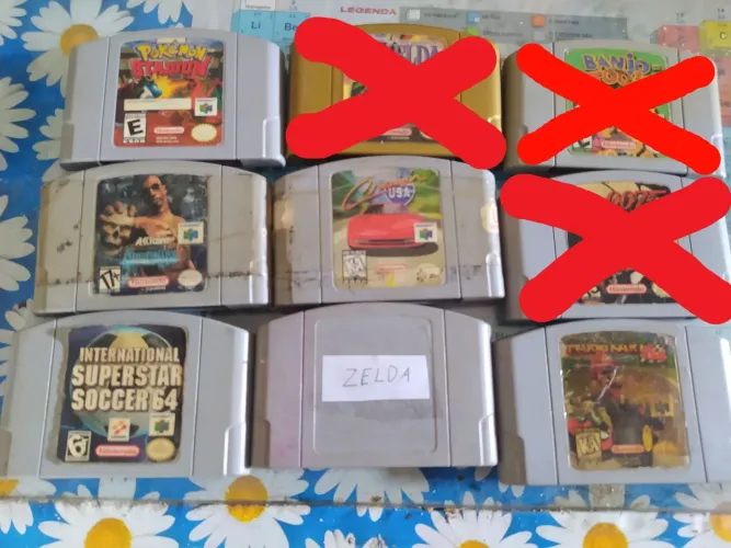 Jogos e controle para Nintendo 64