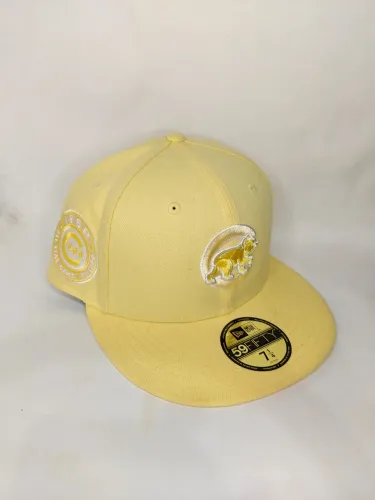 Boné Chicago Cubs amarelo - New era - 59fifty - Aba reta - Baseball - Mlb