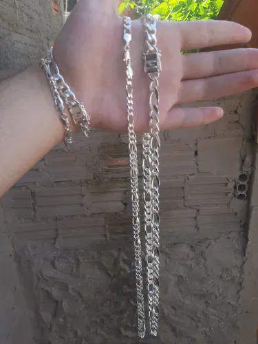 Corrente e pulseira prata 925