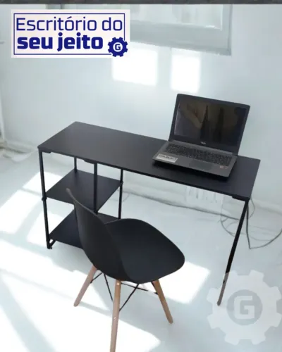 Mesa de Estudo 1,1m NOVA Estilo Industrial Multiuso para Computador Notebook Escritório