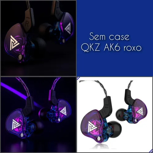 Fone QKZ AK6 Roxo - Sem Case