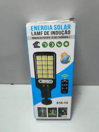 Luz de Parede Solar Mini Refletor 180w com Sensor e Controlador 616-14