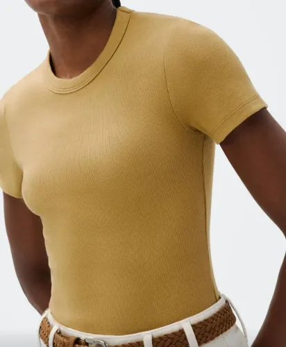 Blusa Hering Canelada Caqui | Perfeito Estado | Confortável 