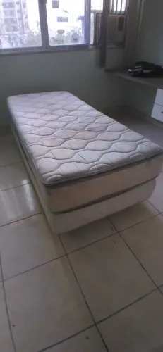 Cama box + colchão Spring Light (Ortobom - Solteiro)