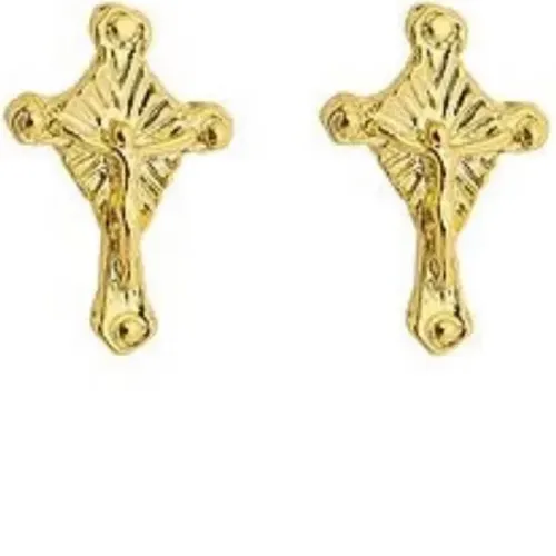 Brincos de cruzes charmosos e elegantes de ouro 24k