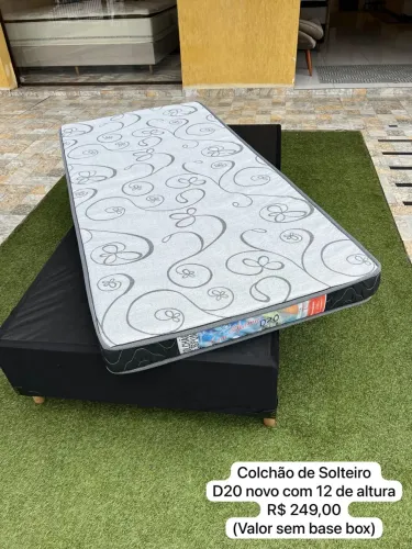 Colchão de Solteiro D20 Novo 12cm Altura (Valor sem a Base Box ) - ENTREGAMOS