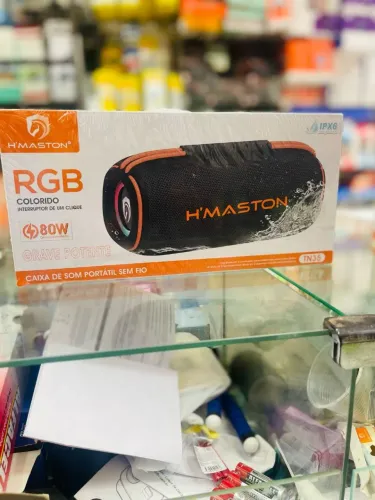Caixa de Som Bluetooth H'MASTON TN35 - RGB - 80W - Grave Potente