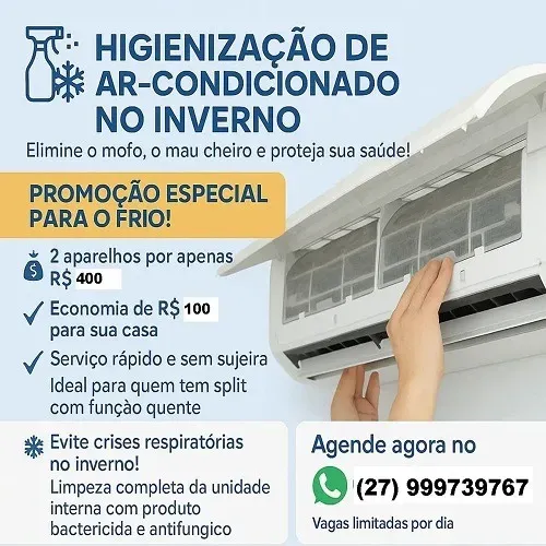 Ar Condicionado Split Instalação - Higienização Com Garantia - Leia o Anuncio