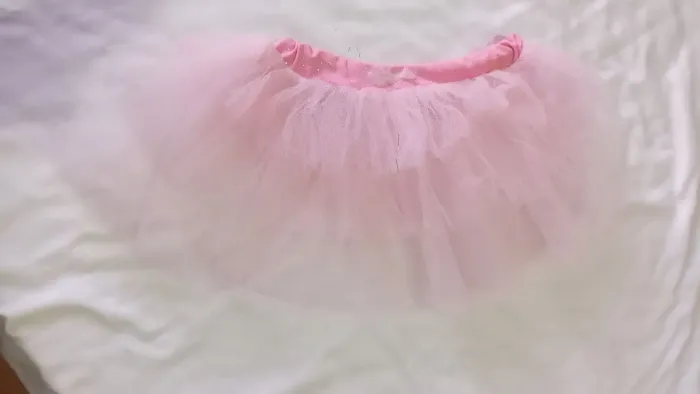 Saiinha de tule cor de rosa para menina