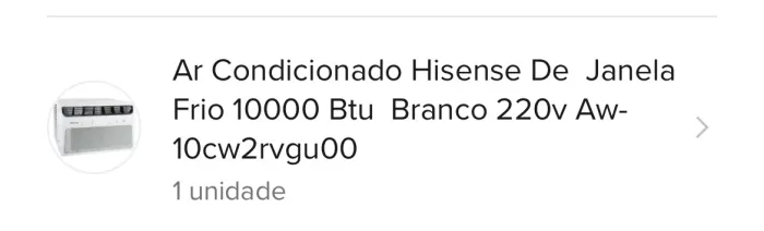 Ar condicionado de janela 10.000 BTU