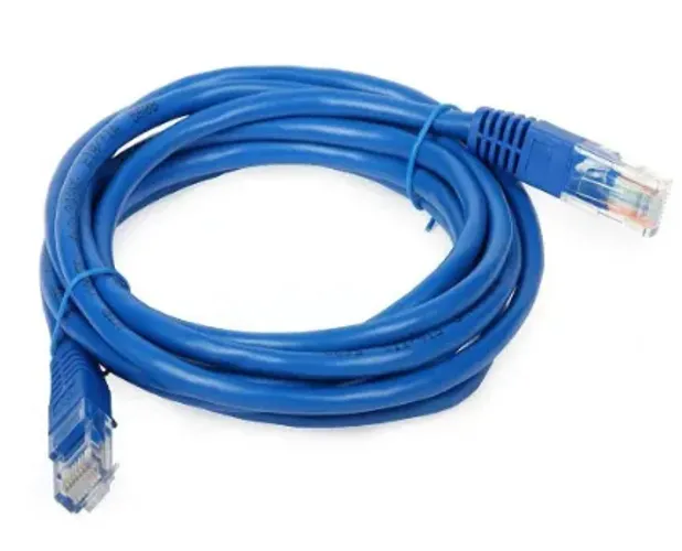 Cabo de Rede Montado 1,5 Metro Cat-5e na Cor Azul