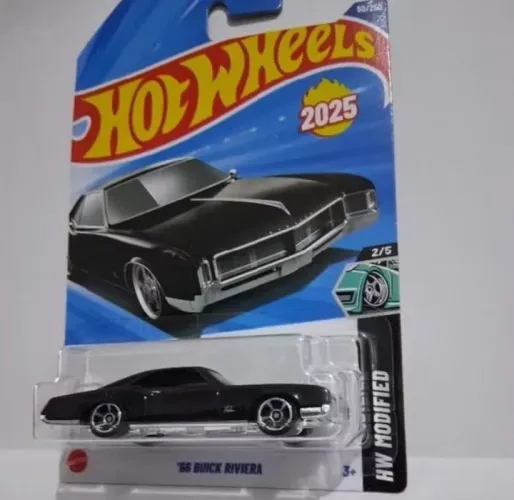 Carro Hot Wheels 66 Buick Riviera Preto 2025 Lote L JBB56 2/5