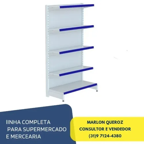 Gondola de Parede 1,70x1,00 Polar Branca Nova