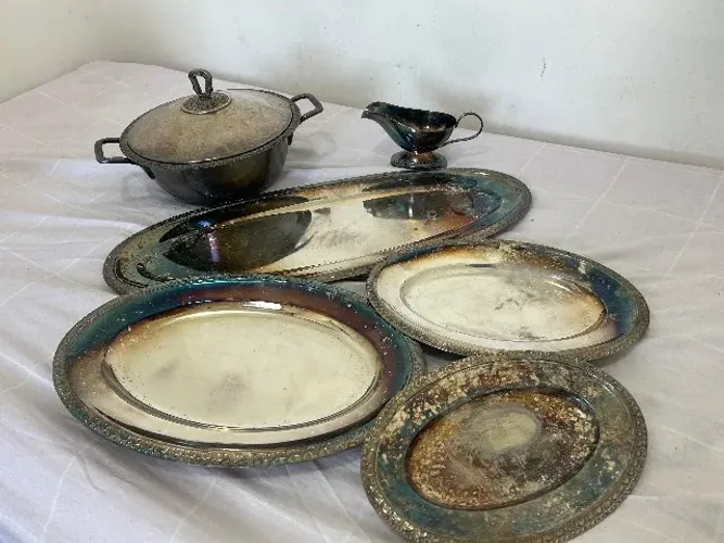 Jogo de baixelas em prata