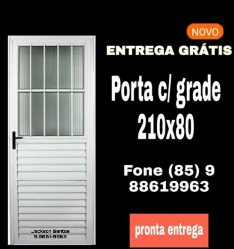 Porta de Alumínio Sala Cozinha Quarto Banheiro (Nova)