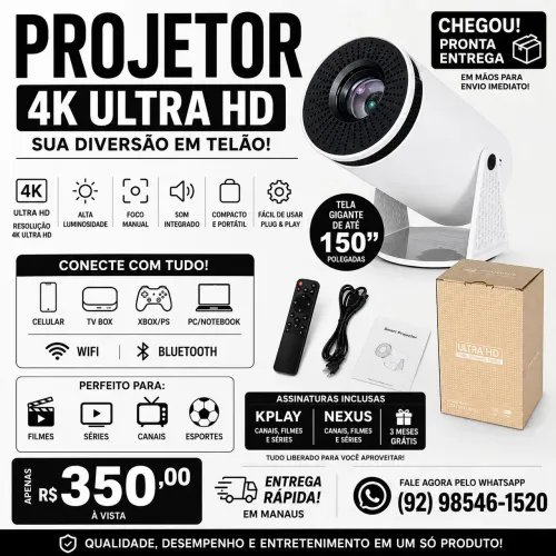 Projetor Android 4k