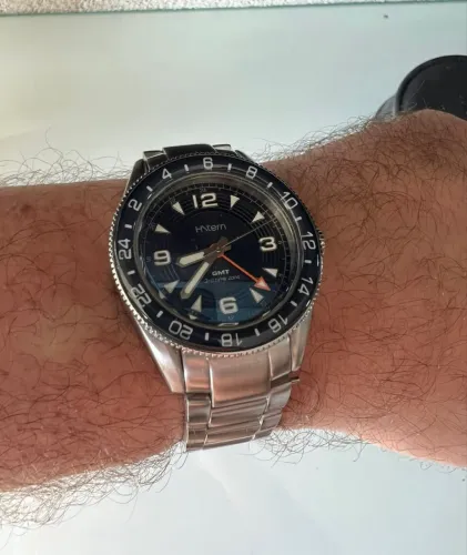 relógio hstern dual zone em aço