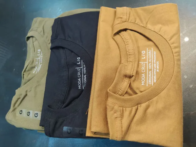 Camisa básica 100% algodão 