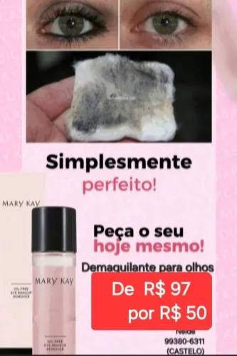 Demaquilante para os olhos Mary kay