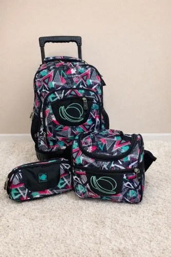 Kit mochila com rodinhas completo nova pronta entrega promoção