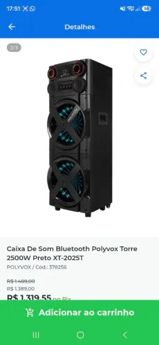 Vendo caixa polyvox em perfeito estado!
