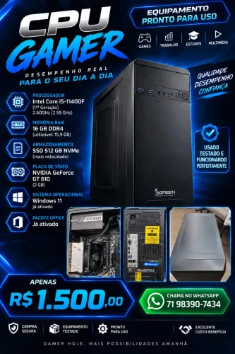 CPU Gamer black piano