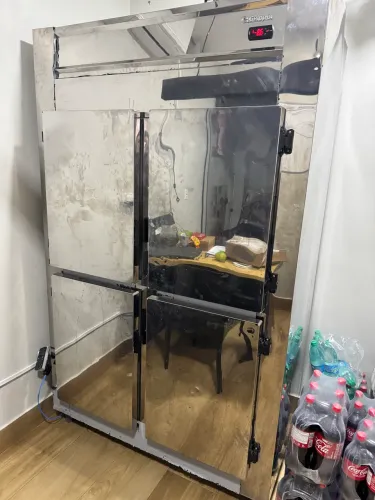 Geladeira industrial mini câmera fria refrigerador de aço inox 
