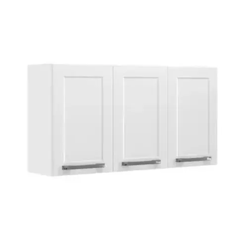 Armário Aéreo Florença 105cm com 3 Portas Branco Itatiaia / pronta entrega 