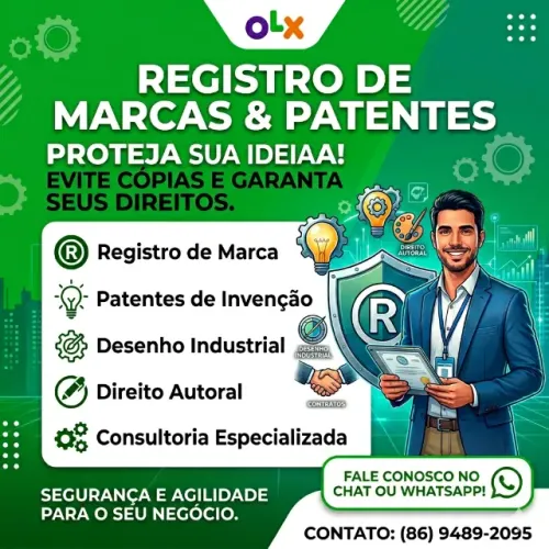 Registro sua marca, produto e outras propriedades intelectuais.