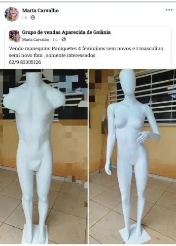 Vendo manequins Paniquetes seme novos.