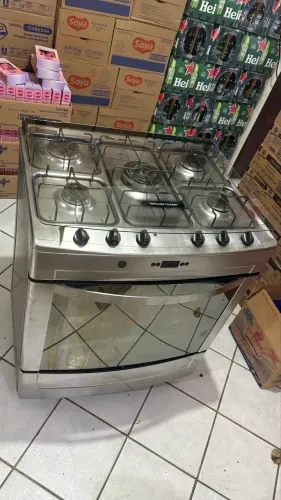 Fogão 6 bocas Brastemp em inox