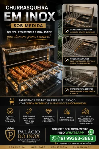 Churrasqueiras em Inox Sob Medida