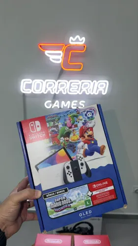Nintendo Switch Oled Super Mario Bros Wonder + 3 meses de Assinatura Individual