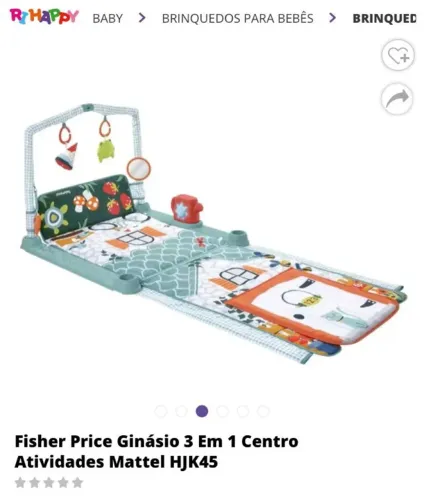 tapetinho interativo Fisher-Price Baby Ginásio para Bebês Cabana 3 em 1 - Mattel